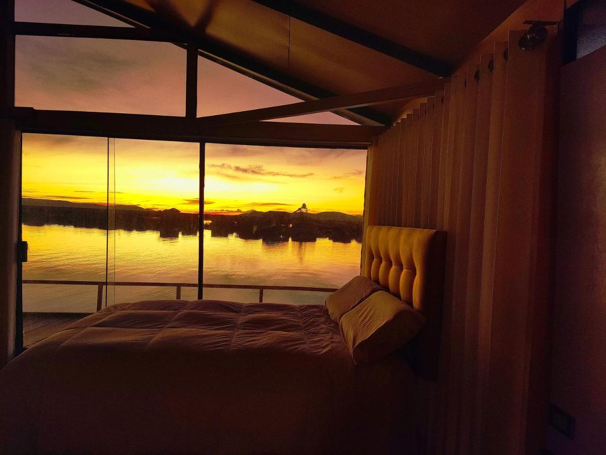 Titicaca Habitacion Panoramica Vista Al Amanecer Villa Puno Exterior foto