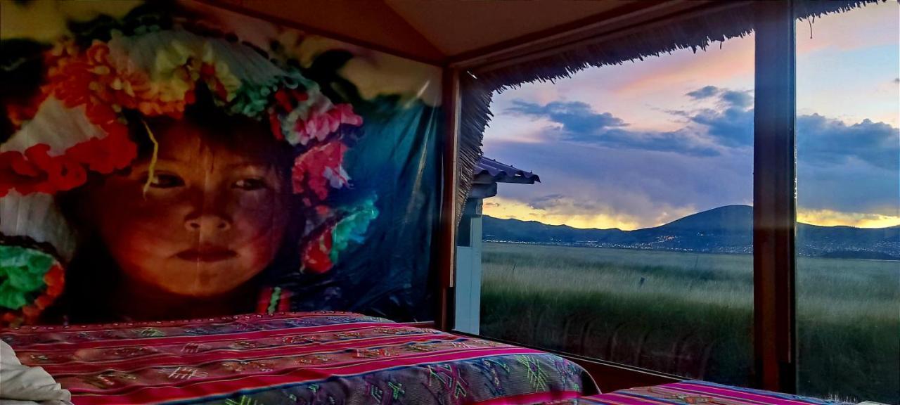 Titicaca Habitacion Panoramica Vista Al Amanecer Villa Puno Exterior foto