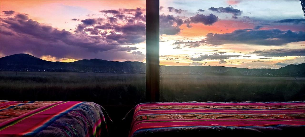 Titicaca Habitacion Panoramica Vista Al Amanecer Villa Puno Exterior foto