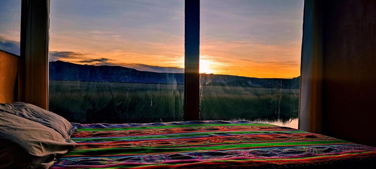 Titicaca Habitacion Panoramica Vista Al Amanecer Villa Puno Exterior foto