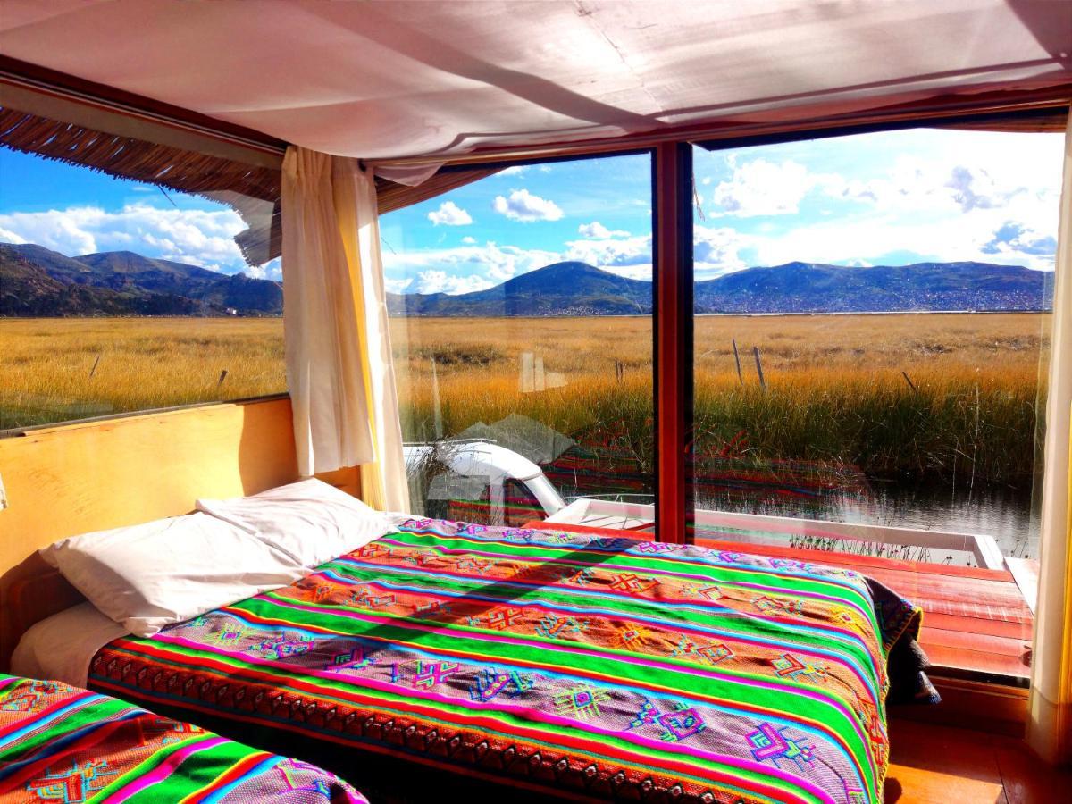 Titicaca Habitacion Panoramica Vista Al Amanecer Villa Puno Exterior foto