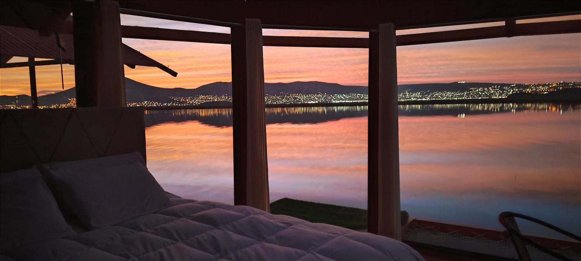 Titicaca Habitacion Panoramica Vista Al Amanecer Villa Puno Exterior foto
