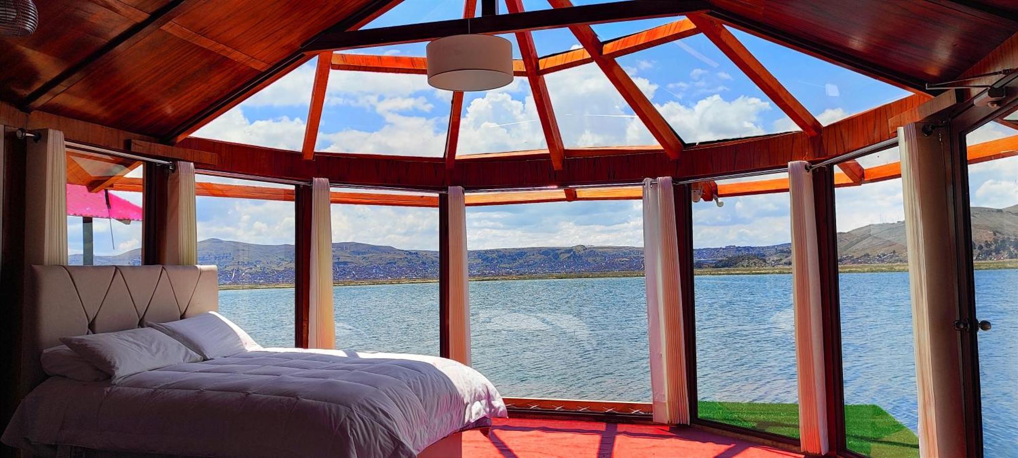 Titicaca Habitacion Panoramica Vista Al Amanecer Villa Puno Exterior foto