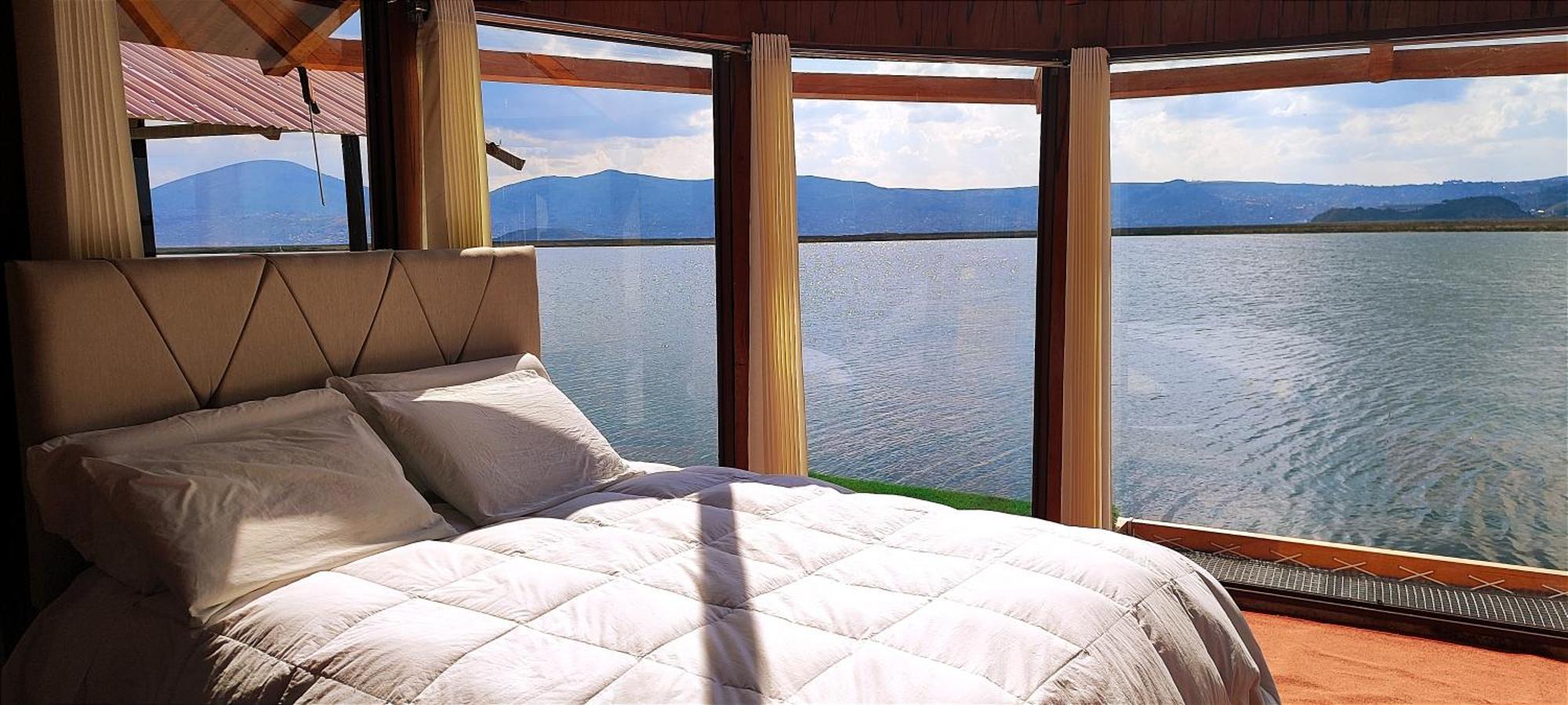 Titicaca Habitacion Panoramica Vista Al Amanecer Villa Puno Exterior foto